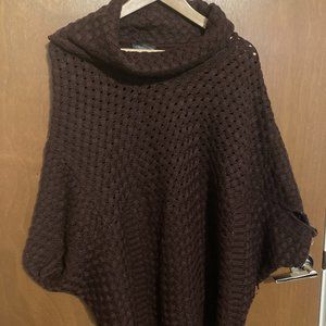NEW Cliche Basket Weave Cowl Neck Sweater Burgundy
